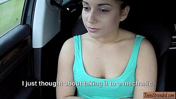 Pretty teen hitchhikes and gets screwed in countryside