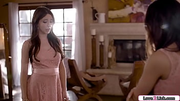 Frenemies have the same prom dress and begin tearing them end up naked and get small tits brunette licks the big tits babes pussy