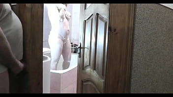 Naked woman sexy blonde in bathroom pervert man roommate in short t shirt without panties this watches outside masturbate cock and cum cumshot old young wet pussy naked in public natural tits