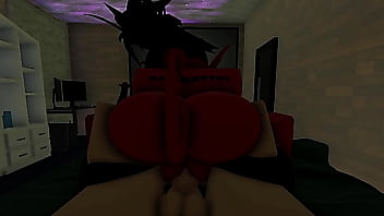 Roblox demon girl rides cock