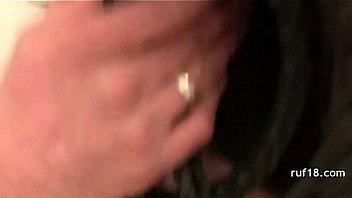 Skinny tight teen with big tits banged in her bathroom