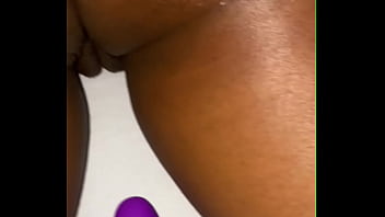 Her reactions when the vibrator touches her pussy