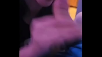 Close up sloppy big tits wife blowjob