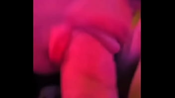 Close up sloppy big tits wife blowjob