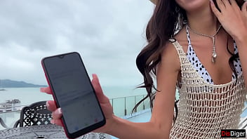 Gorgeous spanish blanca wants to try russian white cock on vacation