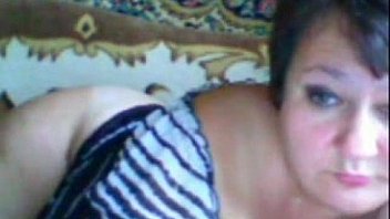 Large woman teasing her body