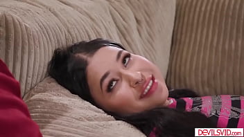 Petite latina is seducing her bfs best friend asking him to fuck her deepthroating his big cock and gets her pussy licked and fucked hard