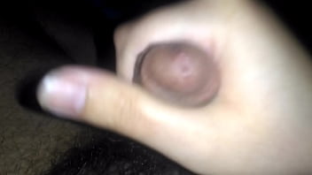 Hairy straight guy experiments with virgin ass and cums