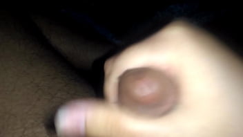 Hairy straight guy experiments with virgin ass and cums