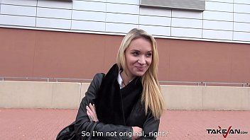 Gorgeous czech babe got her pussy pounded really hard in a sex van