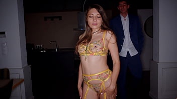 Gangbang to our stepsister she couldn't stand the 3 normal cocks