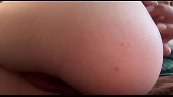 Teen caresses tight pussy close up