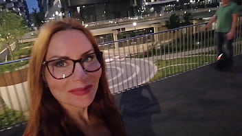 A beautiful milf sucks on the way home