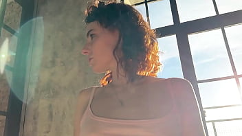 Real couple sex while the friend is not looking threesome sex behind the wall with a toy