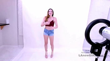 Pretty brunette model gets fucked at the modeling audition