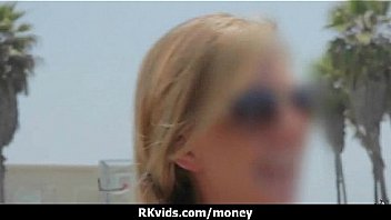 Desperate teen naked in public and fucks to pay rent 6