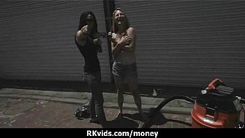 Desperate teen naked in public and fucks to pay rent 6