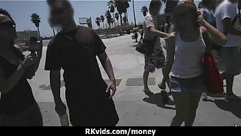 Desperate teen naked in public and fucks to pay rent 6