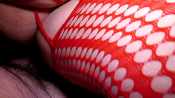Fucking in red lacy outfit