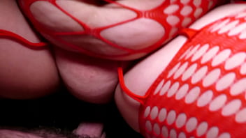 Fucking in red lacy outfit Fucking in red lacy outfit