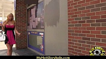 Ebony teen shows off her blowjob skills at gloryhole 23