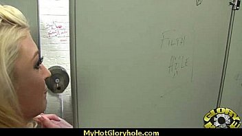 Ebony teen shows off her blowjob skills at gloryhole 23