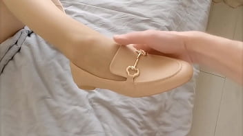 Sex instead of a walk fucked girlfriend in nude pantyhose and cute shoes