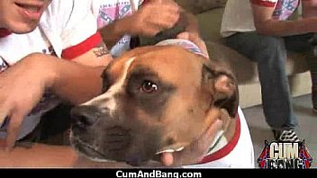 Busty ebony whore gangbanged and covered in cum 24