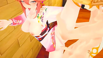 Yae miko fucks you in her kimono genshin impact