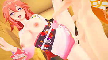 Yae miko fucks you in her kimono genshin impact