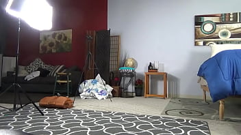 Juicy brunette rides a cock on camera