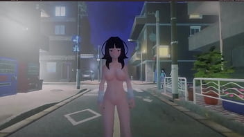 Roxanne walking naked on the street