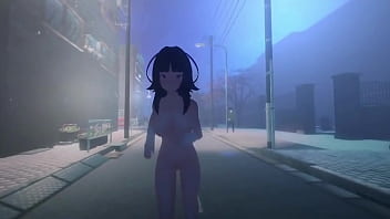 Roxanne walking naked on the street