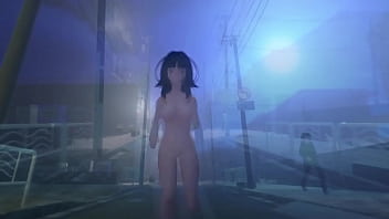 Roxanne walking naked on the street