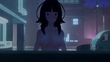 Roxanne walking naked on the street