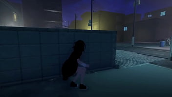 Roxanne walking naked on the street