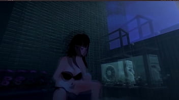 Roxanne walking naked on the street