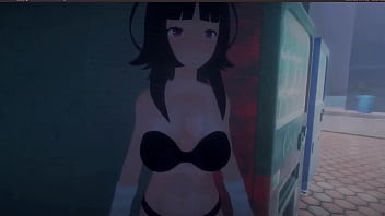 Roxanne walking naked on the street