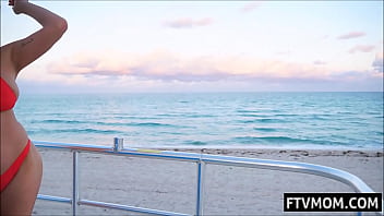 Milf from tampa flashing on the beach