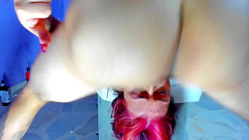 This whore swallows a cock face down