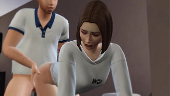 Husband and wife are moving into a new house animation