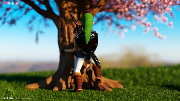 Link and zelda doggiestyle under the tree