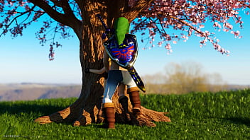 Link and zelda doggiestyle under the tree