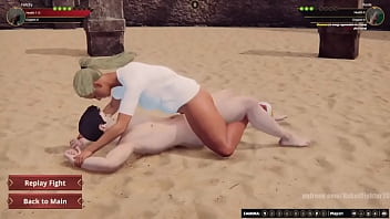 Felicity vs rosie nf3d mixed mma combat femdom