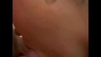 Cock loving brunette sucks and gags on a hard shaft