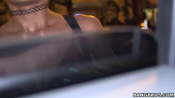 After dark bus ride with sexy punk chick