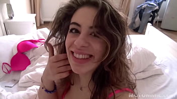 Huge tits real amateur girlfriend gets an oral creampie