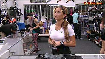 Cute waitress screwed by nasty pawn guy