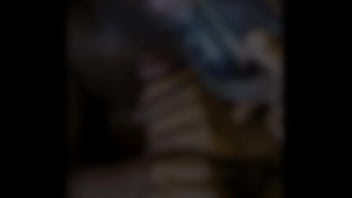 Darkchocolatebarbie spit in a glass to make this blowjob a super sloppy one