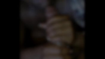 Darkchocolatebarbie spit in a glass to make this blowjob a super sloppy one